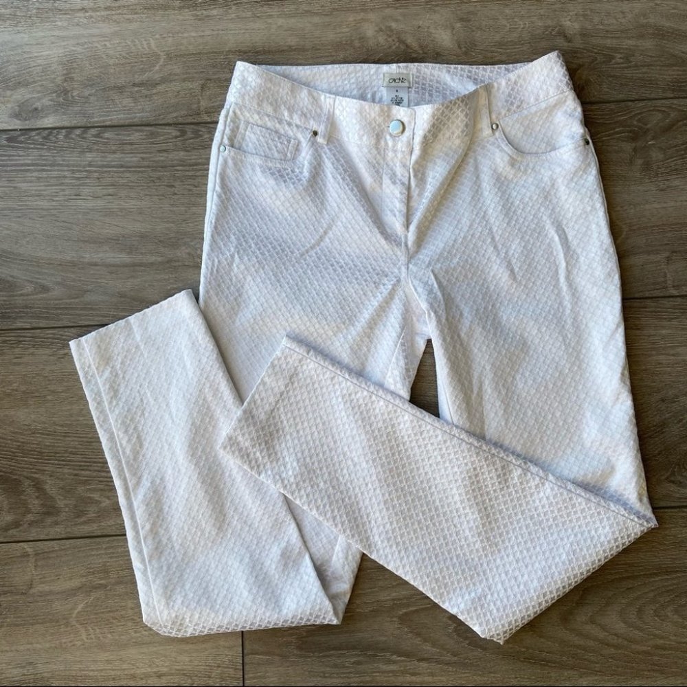 Cache Textured Shiny Slim Fit Pants